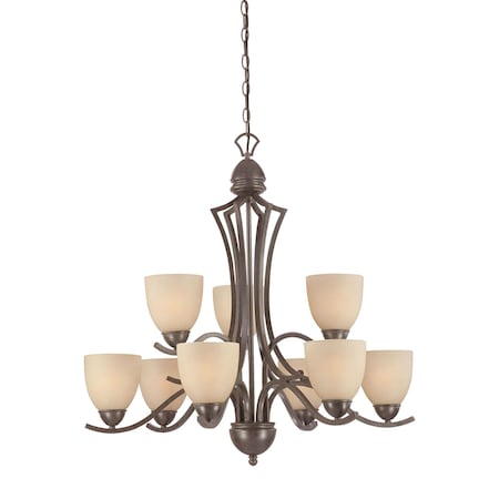 Thomas Triton 9Light Chandelier in Sable Bronze SL808322